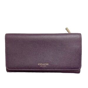 Coach purple leather wallet